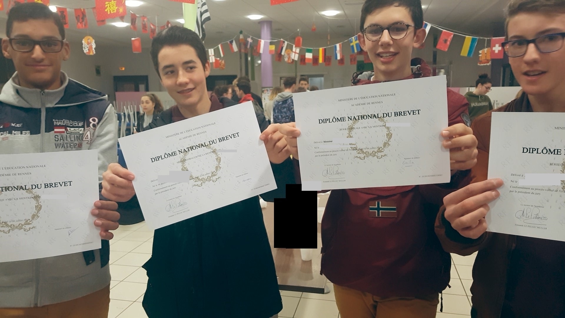 Remise des diplômes du brevet